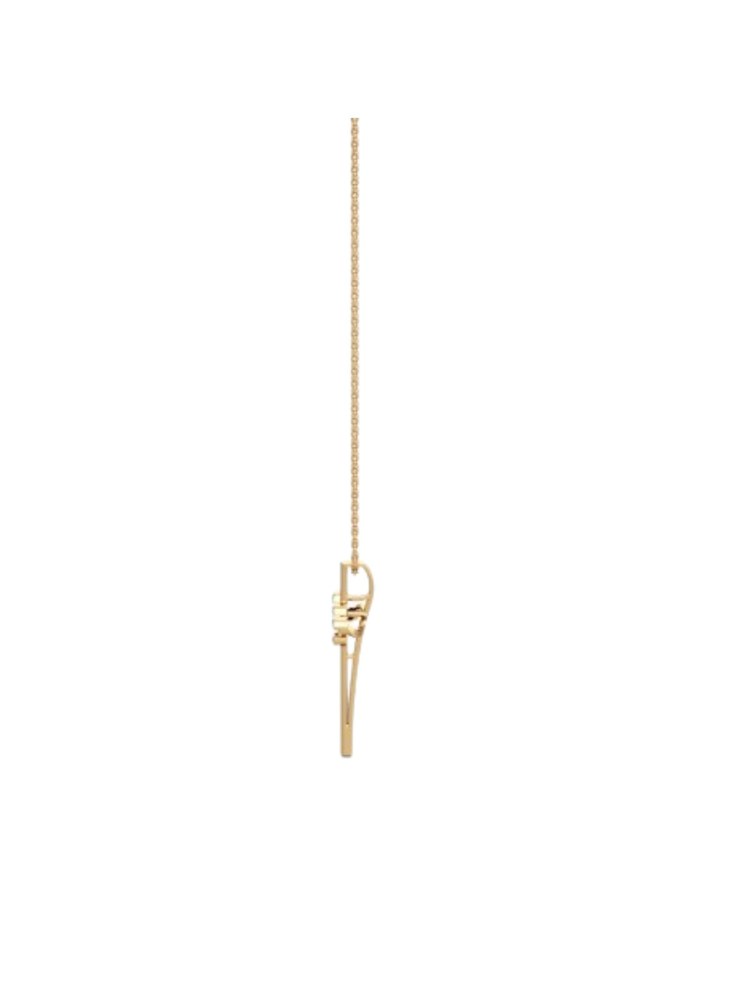 925 Sterling Silver Stylish Design CZ Stones Gold Plated Pendant With Chain For Women By Kesardeep